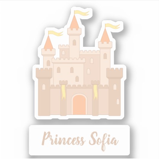Fairytale Medieval Royal Princess Castle Sticker (Voorkant)