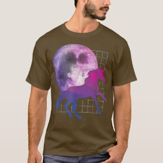 Fairytale Moon Magical Animal Fantasy Vaporwa T-shirt