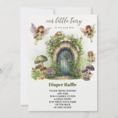 fairytale mushroom forest baby shower girl kaart (Voorkant)