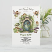 fairytale mushroom forest baby shower girl kaart (Staand voorkant)