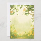 fairytale mushroom forest baby shower girl kaart (Achterkant)