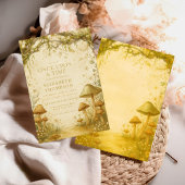 fairytale mushroom forest baby shower girl kaart