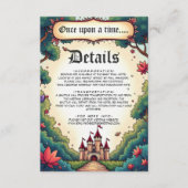 Fairytale Once Upon A Time Castle Woodland Wedding Informatiekaartje (Voorkant)