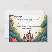 Fairytale Once Upon A Time Castle Woodland Wedding RSVP Kaartje (Voorkant)