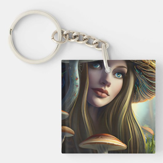 Fairytale paddenstoel sleutelhanger (voorkant)