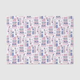 Fairytale Pile of Books Gray White Tissuepapier