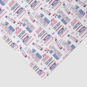 Fairytale Pile of Books Gray White Tissuepapier (Detail)