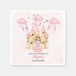 Fairytale Pink Castle Princess All Ages Birthday Servet