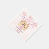Fairytale Pink Castle Princess All Ages Birthday Servet (Hoek)