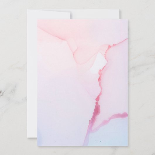 Fairytale Pink Unicorn Dream Cloud | BABY SHOWER Kaart (Achterkant)