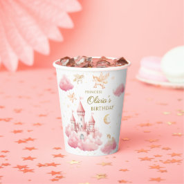 Fairytale Pink Unicorn Girl Birthday Papieren Bekers