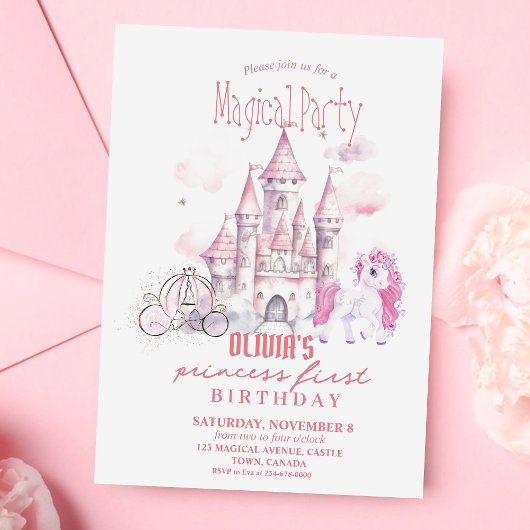 Fairytale Princess Birthday Party Kaart