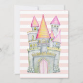Fairytale Princess Castle Birthday Party Invitatio Kaart (Achterkant)