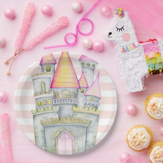 Fairytale Princess Castle Birthday Party Papieren Bordje (Feest)