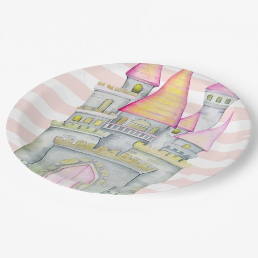 Fairytale Princess Castle Birthday Party Papieren Bordje (Gekanteld)