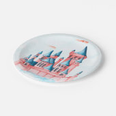 Fairytale Princess Castle Birthday Party Papieren Bordje (Gekanteld)