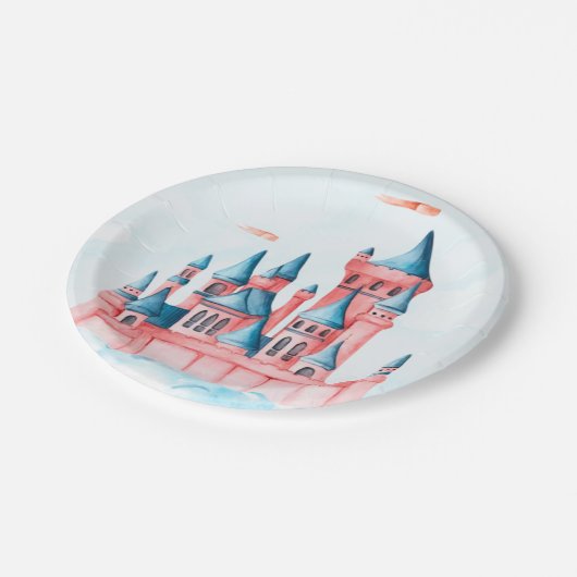 Fairytale Princess Castle Birthday Party Papieren Bordje (Gekanteld)