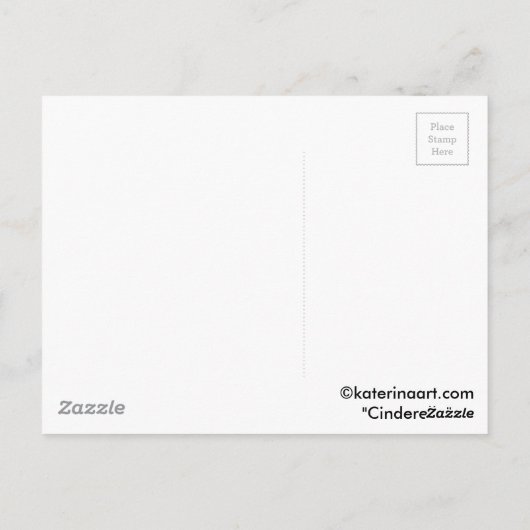 Fairytale Princess Castle slipper BRIEFKAART (Achterkant)