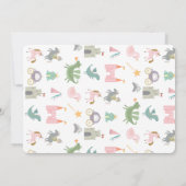 Fairytale Princess Dragon Birthday Invitation Kaart (Achterkant)