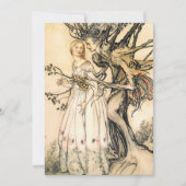 Fairytale Princess en Tree Elf-uitnodigingen Kaart (Voorkant)