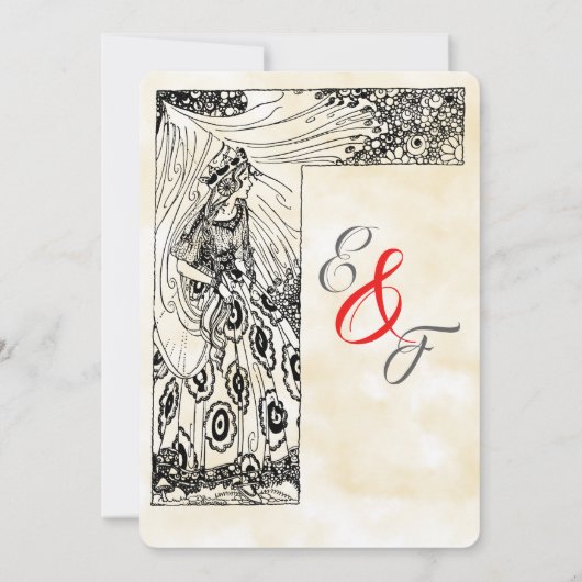 Fairytale Princess Evening Invitation Kaart (Achterkant)