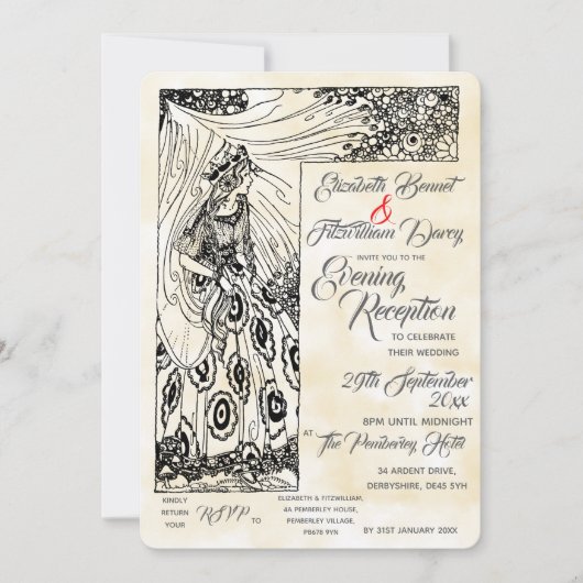 Fairytale Princess Evening Invitation Kaart (Voorkant)