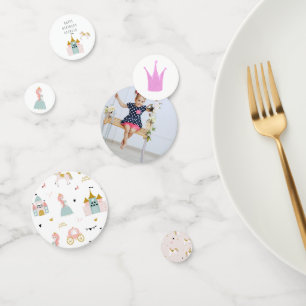 Fairytale Princess   Gepersonaliseerde vogeltabel Confetti