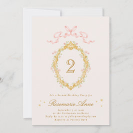 Fairytale Princess Number Girl Birthday Party Kaart