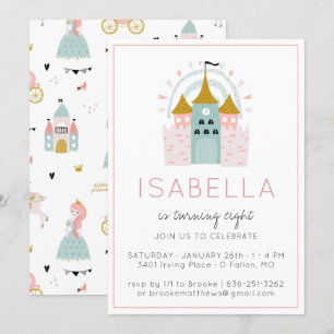 Fairytale Princess Party Invitation Kaart