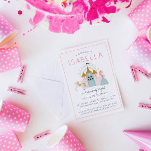 Fairytale Princess Party Invitation Kaart