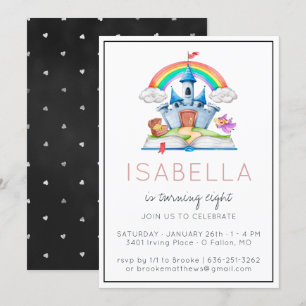 Fairytale Princess Party Invitation Kaart