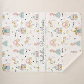 Fairytale Princess Pattern Sherpa Blanket Sherpa Deken (Voorkant (horizontaal))