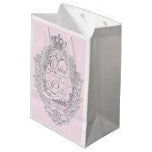 Fairytale  Princess Pink Wedding Gift Bag Medium Cadeauzakje (Achterkant Gekanteld)