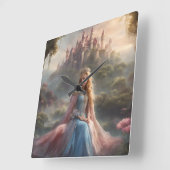 Fairytale Princess Vierkante Klok (Hoek)