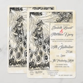 Fairytale Princess Wedding Invitation Kaart (Voorkant / Achterkant)