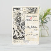 Fairytale Princess Wedding Invitation Kaart (Staand voorkant)