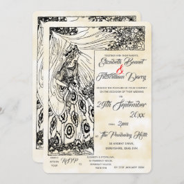 Fairytale Princess Wedding Invitation Kaart