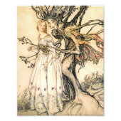 Fairytale prinses en Tree Elf Foto Afdruk (Voorkant)