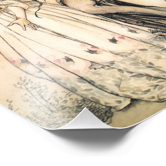 Fairytale prinses en Tree Elf Foto Afdruk (Hoek)