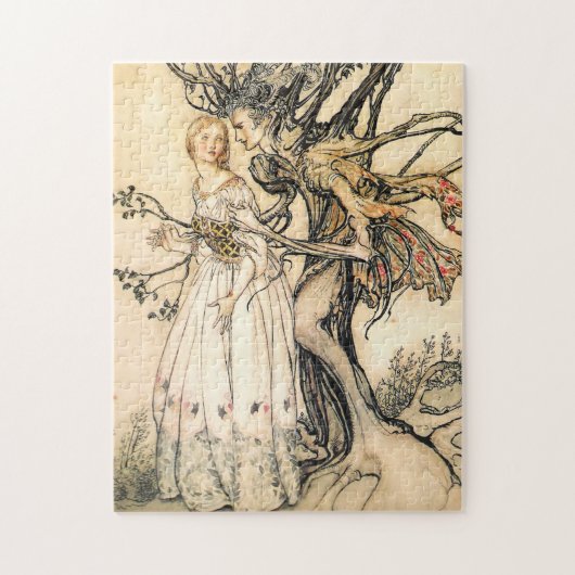 Fairytale prinses en Tree Elf Puzzle Legpuzzel (Verticaal)