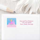 Fairytale prinses in Pink Birthaday Party Etiket (Insitu)