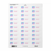 Fairytale prinses in Pink Birthaday Party Etiket (Full Sheet)