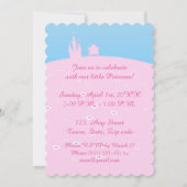 Fairytale prinses in Pink Birthaday Party Kaart (Achterkant)