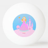 Fairytale prinses in Pink Birthaday Party Pingpongbal (Voorkant)