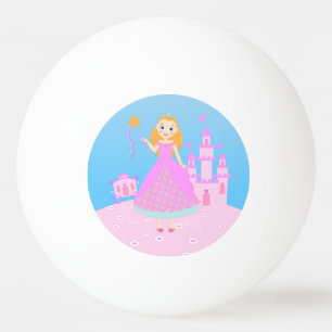 Fairytale prinses in Pink Birthaday Party Pingpongbal