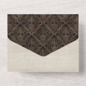 Fairytale Romantic Lord en Lady Scroll Wedding All In One Uitnodiging (Achterkant)