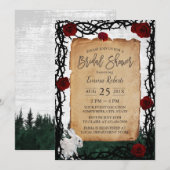 Fairytale Roos in de boskonijn en Thorn-Vrijgezell Kaart (Voorkant / Achterkant)