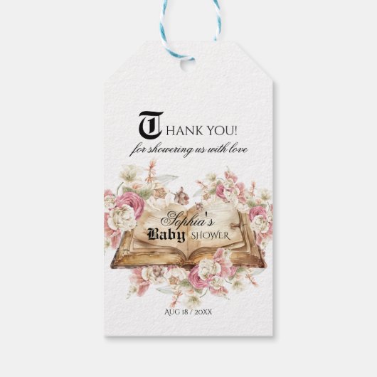 Fairytale Royal Baby Shower Cadeaulabel (Achterkant)