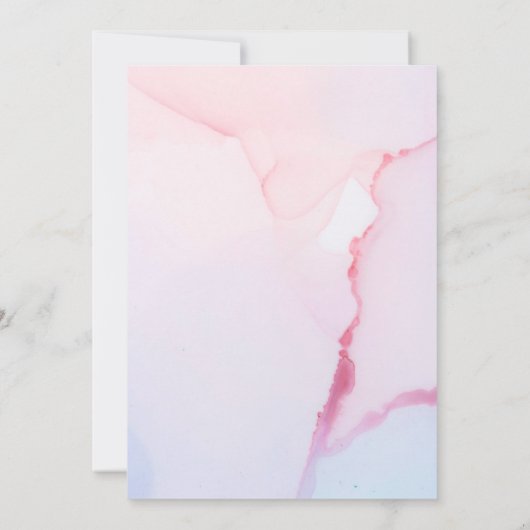 Fairytale Roze Unicorn Dream | Baby shower per pos Kaart (Achterkant)