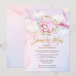 Fairytale Roze Unicorn Dream | Baby shower per pos Kaart